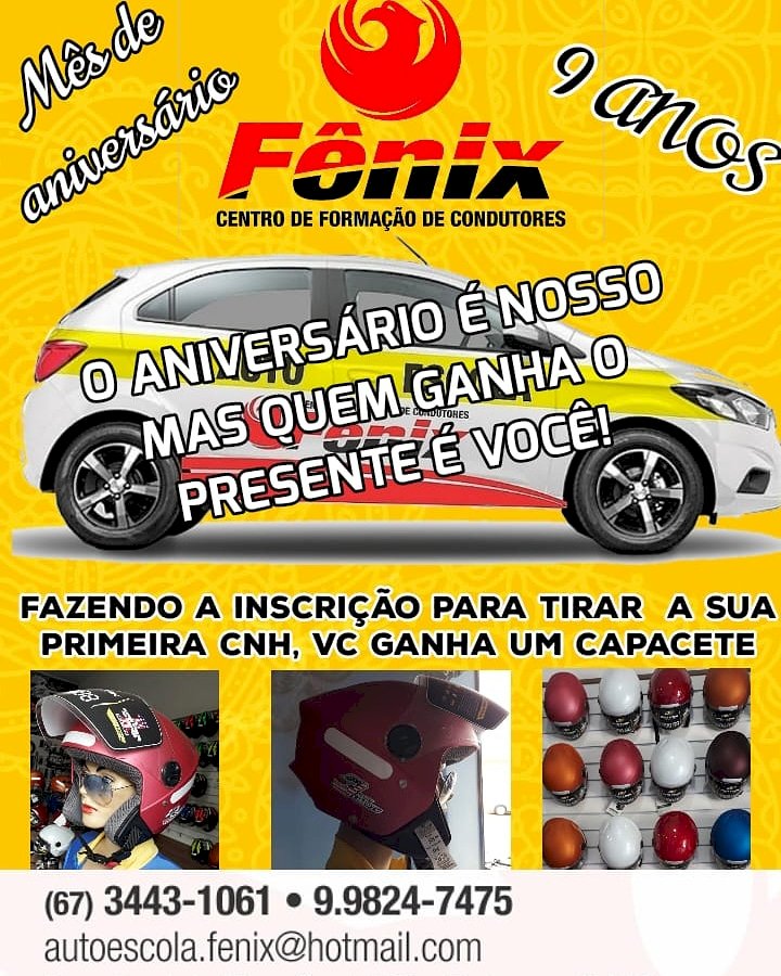 Fênix – Centro de Formação de Condutores esta de aniversário e quem ganha é você
