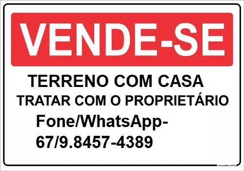 Vende-se casas em terreno de aproximadamente 1.000 metro quadrado em Batayporã