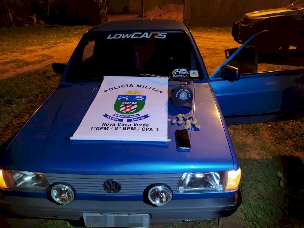 Polícia Militar em Nova Casa Verde prende jovem por tráfico de drogas