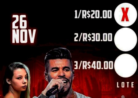 Batayporã: Koyote, DJ Aline Almeida e William Gonçalves farão mega show na Chácara Monteiro amanhã sexta-feira (26)