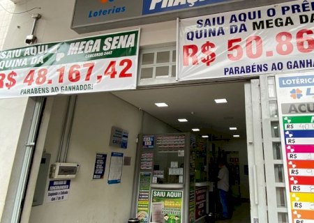 Mega Sena acumula, mas 2 apostas de MS levam R$ 53 mil da quina, cada uma