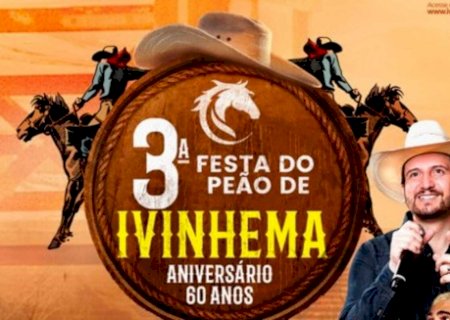 Festa do Peão 2023 terá 06 megas shows para comemorar 60 anos de Ivinhema, veja a programação