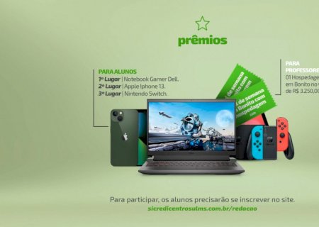 Encerra amanhã as inscrições para o 1º Concurso de Redação da Sicredi Centro-Sul MS