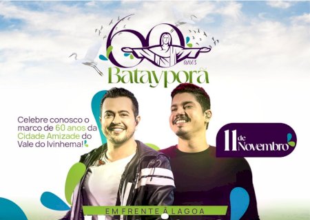 Batayporã vai comemorar 60 anos com Show de Henrique e Diego