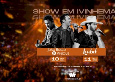 Prefeito de Ivinhema confirma festa dos 60 anos do município com dois shows nacionais