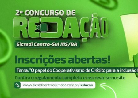 Concurso de Redação Sicredi Centro-Sul MS/BA traz inclusão financeira como tema de produções textuais