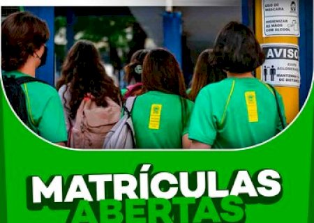 Matrículas abertas na Rede Municipal de Ensino de Nova Andradina