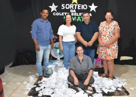 Taquarussu: SEMAT realiza sorteio dos prêmios do Programa Coleta Seletiva