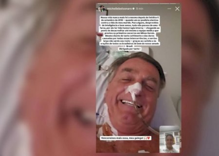 Michelle posta foto de conversa com Bolsonaro: “Venceremos”
