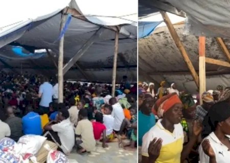 Ciclone destrói igreja, mas fiéis cultuam em tenda: ‘Não pode parar’