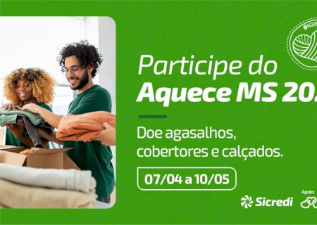 Agências da Sicredi Centro-Sul MS/BA são pontos de coleta da campanha Aquece MS