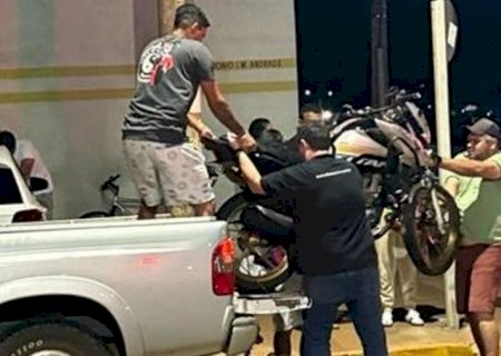Motociclista fica ferido em colisão com carro na cidade de Nova Andradina
