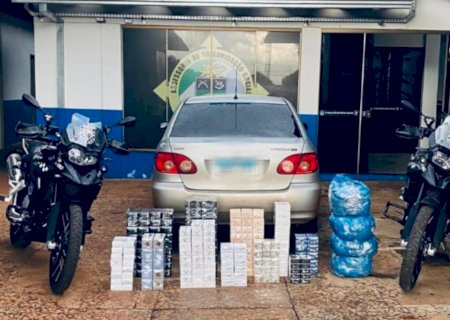Perfumes contrabandeados que seriam levados a SP são apreendidos na MS-376