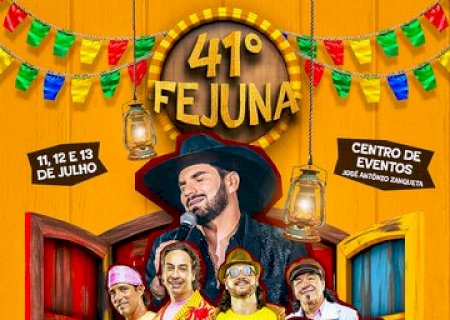 41ª Fejuna começa nesta sexta-feira e promete três noites inesquecíveis em Nova Andradina