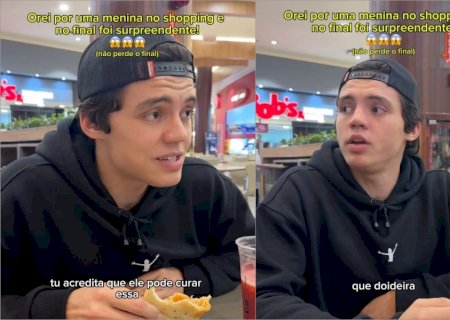 Jovem recebe oração em shopping e relata cura no quadril