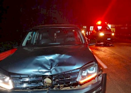 Homem de 33 anos morre após ser atingido por caminhonete na BR-163 em MS