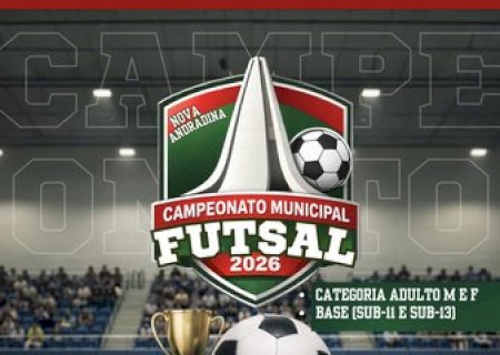 Nova Andradina: FUNAEL abre inscrições para Campeonato Municipal de Futsal