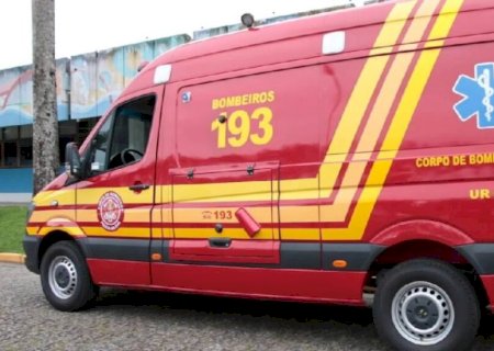 Acidente entre carro e moto mobiliza Corpo de Bombeiros em Nova Andradina