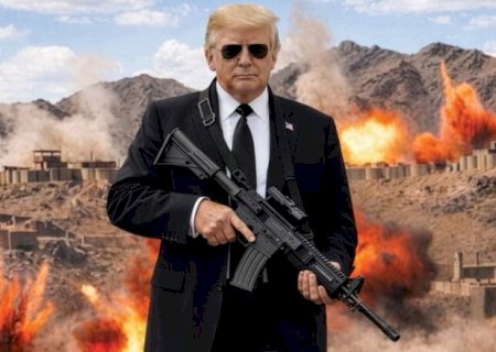 Em montagem segurando rifle, Trump volta a ameaçar o Irã: 'Chega de ser bonzinho'