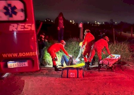Jovem fica inconsciente após acidente de moto em estrada vicinal de Batayporã