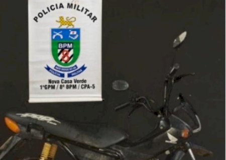 Polícia Militar recupera motocicleta com registro de furto em Nova Casa Verde