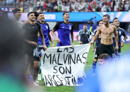 Veja o gancho que a Argentina pode receber por faixa sobre as Malvinas