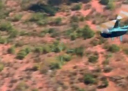 Após perseguição a helicóptero com 350 kg de coca&iacute;na &eacute; interceptado em MS