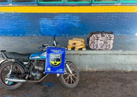 PMR apreende 12 quilos de maconha transportado em motocicleta em MS