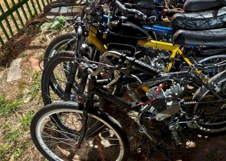 Polícia Militar apreende bicicletas motorizadas utilizadas em manobras perigosas em Nova Andradina
