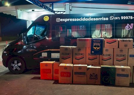 Van é apreendida com mil pacotes de cigarros entre Dourados e Nova Andradina