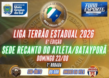 Com grandes confrontos, Liga Terrão Estadual movimenta Batayporã neste domingo