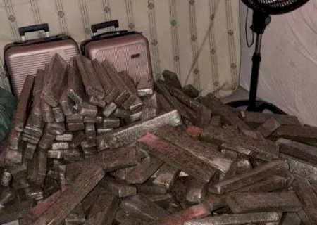 Casa é usada como depósito e polícia apreende 1,6 tonelada de maconha