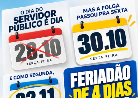 Feriado prolongado: um merecido descanso para quem dedica seu trabalho ao serviço da população