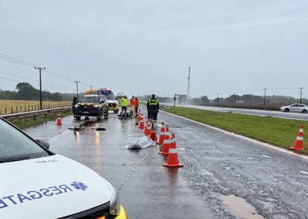 Morador de Dourados morre em acidente de moto na BR-163