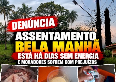 Tquarussu: Assentamento Bela Manhã está há dias sem energia e moradores enfrentam prejuízos