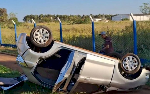Motorista escapa ileso após capotamento na MS-134 e acidente reforça alerta para a segurança no trânsito