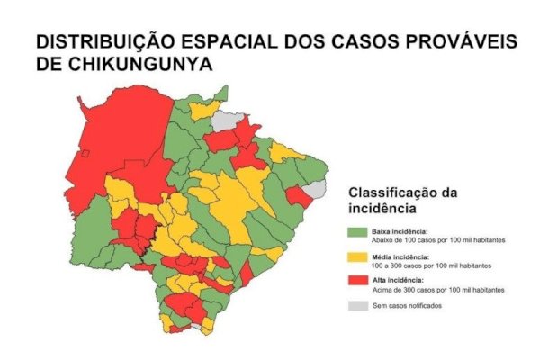 Chikungunya está presente em 76 dos 79 municípios de Mato Grosso do Sul